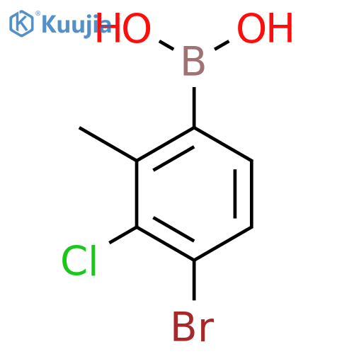 4-Bromo-3-chloro-2-methylphenylboronic acid structure