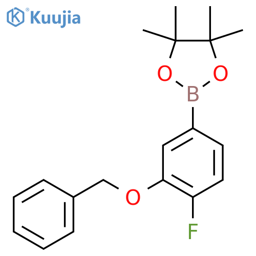 3-(Benzyloxy)-4-fluorophenylboronic acid pinacolester structure
