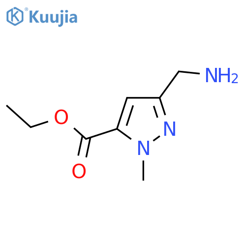 ethyl 3-(aminomethyl)-1-methyl-1H-pyrazole-5-carboxylate structure