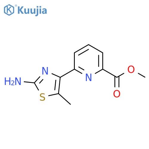 Methyl 6-(2-amino-5-methyl-1,3-thiazol-4-yl)pyridine-2-carboxylate structure
