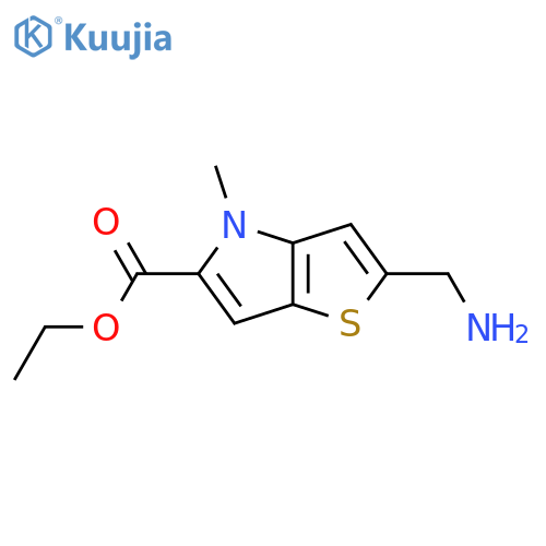 ethyl 2-(aminomethyl)-4-methyl-4H-thieno3,2-bpyrrole-5-carboxylate structure