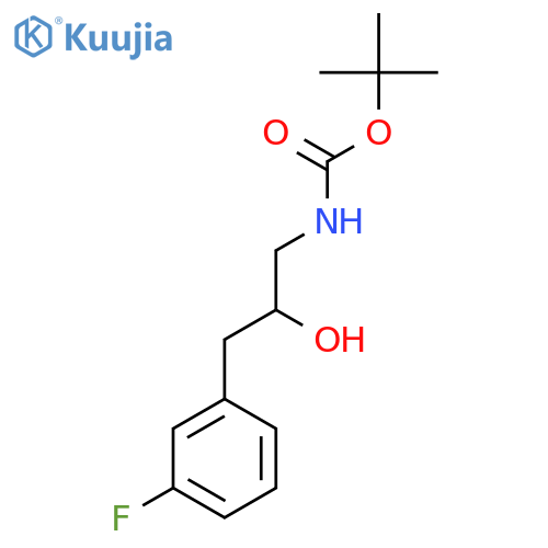 tert-butyl N-[3-(3-fluorophenyl)-2-hydroxypropyl]carbamate structure