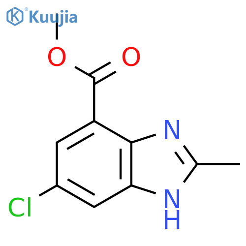 Methyl 6-chloro-2-methyl-1H-benzo[d]imidazole-4-carboxylate structure