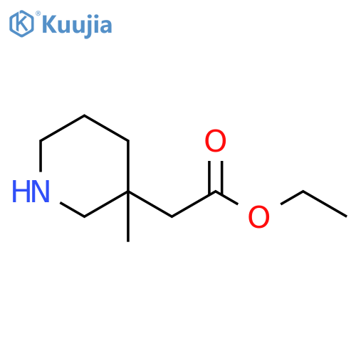 ethyl 2-(3-methyl-3-piperidyl)acetate structure