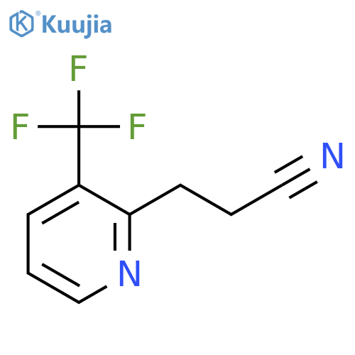 3-3-(trifluoromethyl)pyridin-2-ylpropanenitrile structure