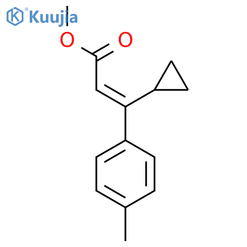 methyl (2E)-3-cyclopropyl-3-(4-methylphenyl)prop-2-enoate structure