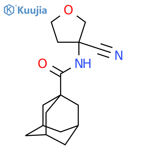N-(3-cyanooxolan-3-yl)adamantane-1-carboxamide structure