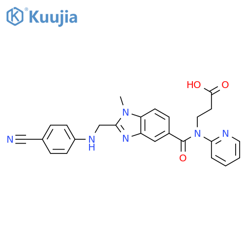 N-2-(4-Cyanophenyl)aminomethyl-1-methyl-1H-benzimidazol-5-ylcarbonyl-N-2-pyridinyl-β-alanine structure