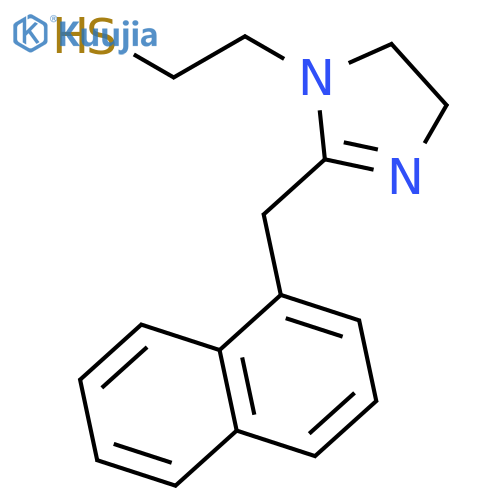 1H-Imidazole-1-ethanethiol, 4,5-dihydro-2-(1-naphthalenylmethyl)- structure