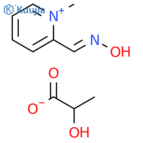 Pyridinium, 2-[(hydroxyimino)methyl]-1-methyl-, 2-hydroxypropanoate (1:1) structure