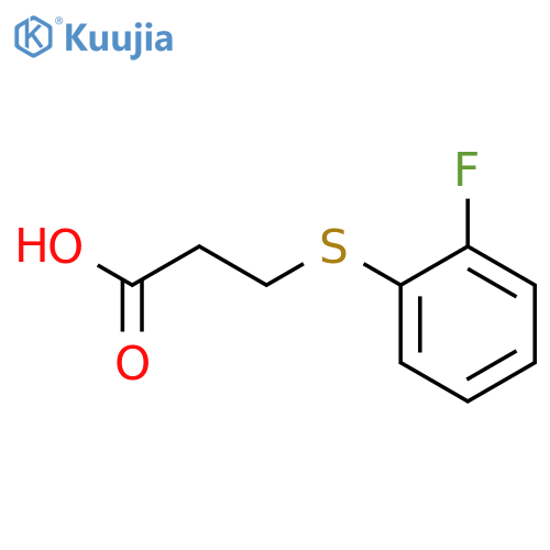 3-(2-fluorophenyl)sulfanylpropanoic Acid structure