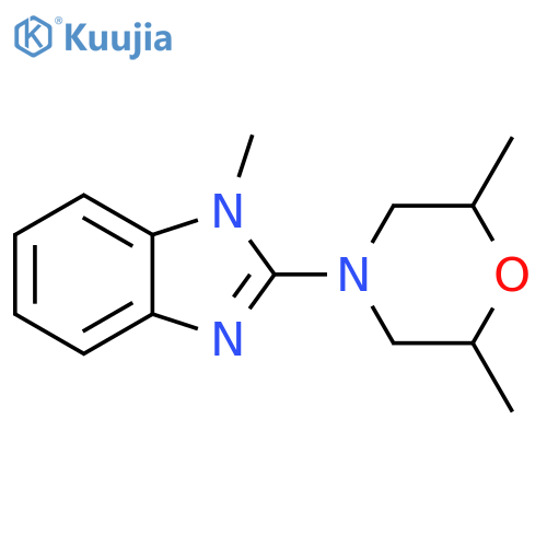 2-(2,6-dimethylmorpholin-4-yl)-1-methyl-1H-1,3-benzodiazole structure