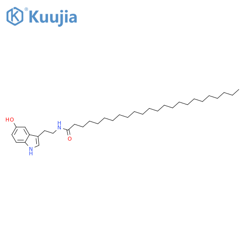 N-[2-(5-hydroxy-1H-indol-3-yl)ethyl]tetracosanamide structure