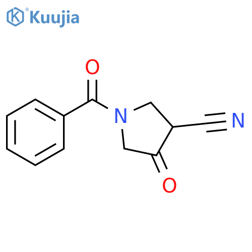 1-benzoyl-4-oxopyrrolidine-3-carbonitrile structure