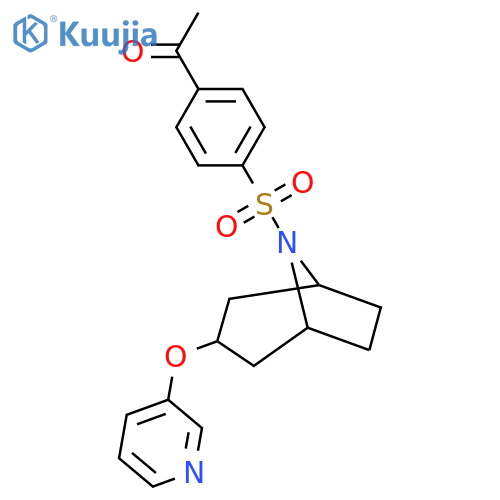1-(4-{3-(pyridin-3-yloxy)-8-azabicyclo3.2.1octan-8-ylsulfonyl}phenyl)ethan-1-one structure