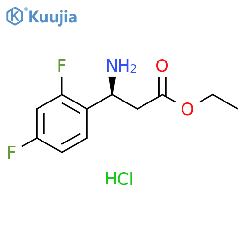 ethyl (3S)-3-amino-3-(2,4-difluorophenyl)propanoate hydrochloride structure