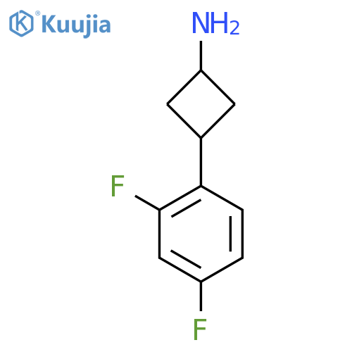 Cyclobutanamine, 3-(2,4-difluorophenyl)-, trans- structure