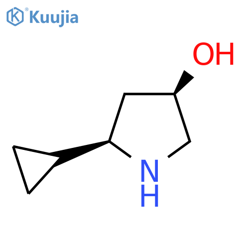 3-Pyrrolidinol, 5-cyclopropyl-, (3R,5R)- structure