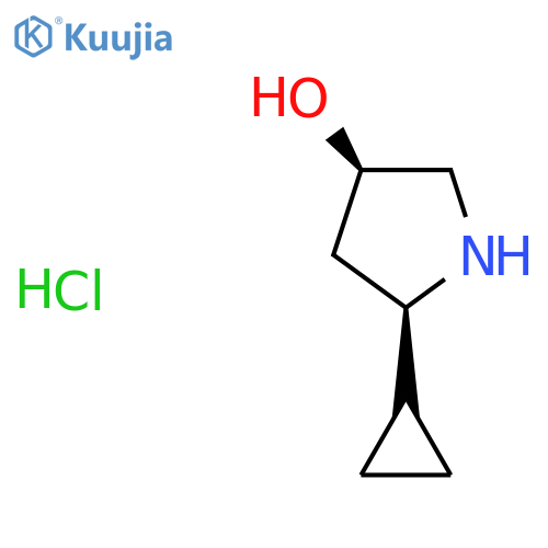 (3R,5R)-5-Cyclopropyl-3-pyrrolidinol hydrochloride (1:1) structure