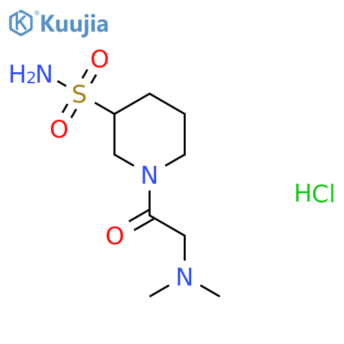 1-[2-(Dimethylamino)acetyl]piperidine-3-sulfonamide;hydrochloride structure