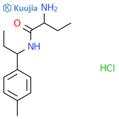 2-Amino-N-[1-(4-methylphenyl)propyl]butanamide;hydrochloride structure