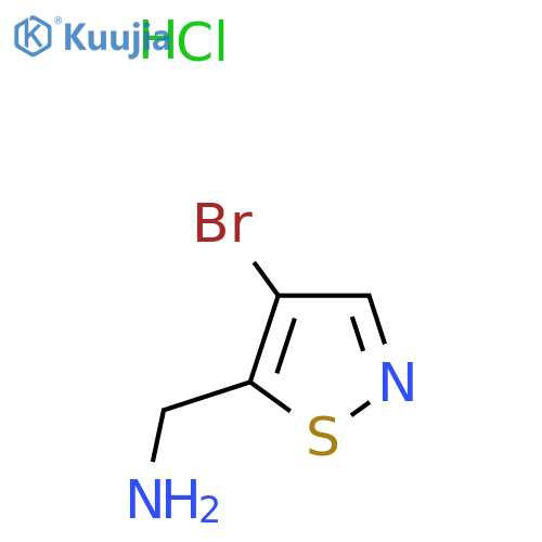 (4-Bromo-1,2-thiazol-5-yl)methanamine hydrochloride structure