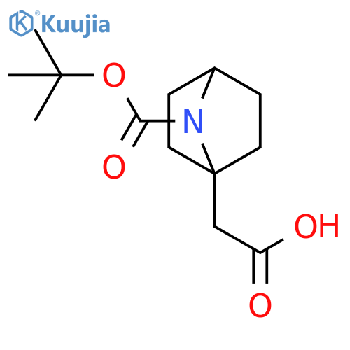 2-{7-(tert-butoxy)carbonyl-7-azabicyclo2.2.1heptan-1-yl}acetic acid structure