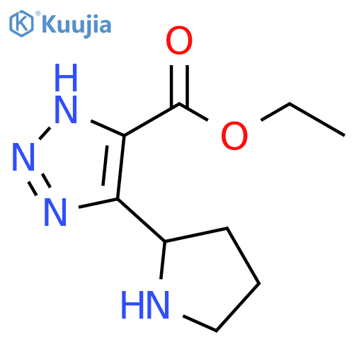 1H-1,2,3-Triazole-5-carboxylic acid, 4-(2-pyrrolidinyl)-, ethyl ester structure