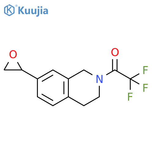 2,2,2-trifluoro-1-[7-(oxiran-2-yl)-1,2,3,4-tetrahydroisoquinolin-2-yl]ethan-1-one structure