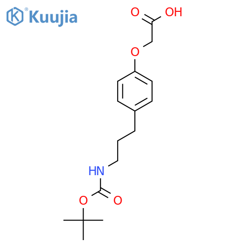 2-[4-[3-(Boc-amino)propyl]phenoxy]acetic acid structure
