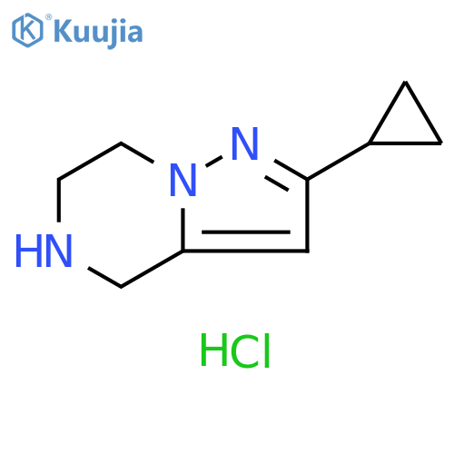 2-cyclopropyl-4H,5H,6H,7H-pyrazolo[1,5-a]pyrazine hydrochloride structure
