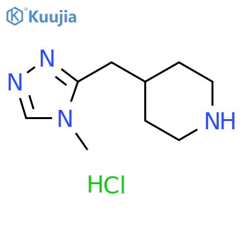 4-[(4-methyl-4H-1,2,4-triazol-3-yl)methyl]piperidine dihydrochloride structure