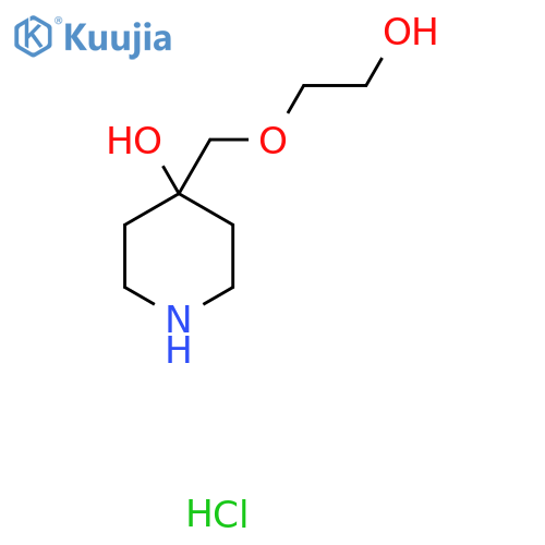 4-[(2-Hydroxyethoxy)methyl]piperidin-4-ol hydrochloride structure