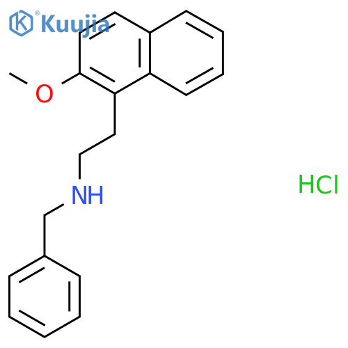 Benzyl[2-(2-methoxynaphthalen-1-yl)ethyl]amine hydrochloride structure