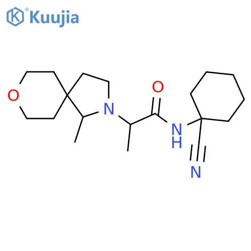 N-(1-Cyanocyclohexyl)-2-(1-methyl-8-oxa-2-azaspiro[4.5]decan-2-yl)propanamide structure