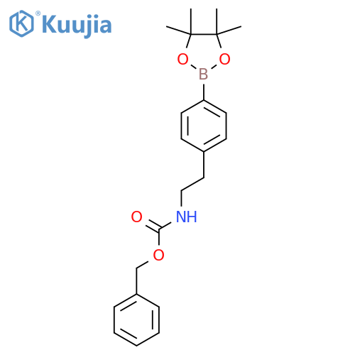 Benzyl 4-(4,4,5,5-tetramethyl-1,3,2-dioxaborolan-2-yl)phenethylcarbamate structure