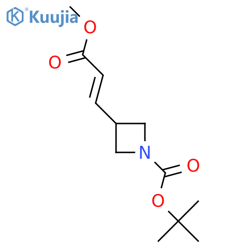 tert-butyl 3-(1E)-3-methoxy-3-oxoprop-1-en-1-ylazetidine-1-carboxylate structure