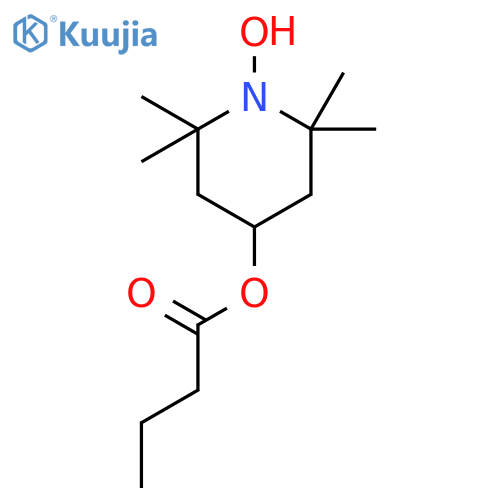 1-Piperidinyloxy, 2,2,6,6-tetramethyl-4-(1-oxobutoxy)- structure