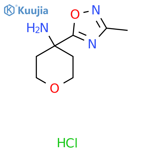4-(3-methyl-1,2,4-oxadiazol-5-yl)oxan-4-amine hydrochloride structure
