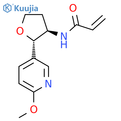 Rac-n-[(2r,3s)-2-(6-methoxypyridin-3-yl)oxolan-3-yl]prop-2-enamide structure