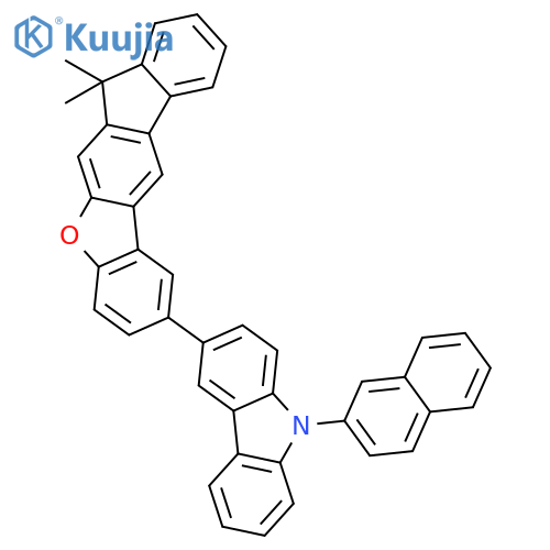 9H-Carbazole, 3-(7,7-dimethyl-7H-benzo[b]fluoreno[3,2-d]furan-2-yl)-9-(2-naphthalenyl)- structure