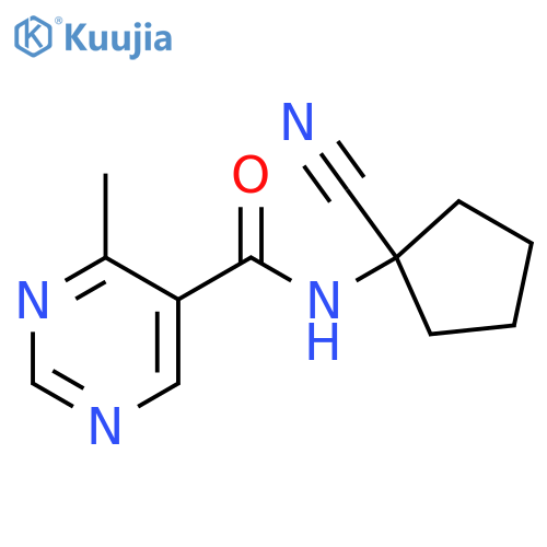 N-(1-Cyanocyclopentyl)-4-methylpyrimidine-5-carboxamide structure
