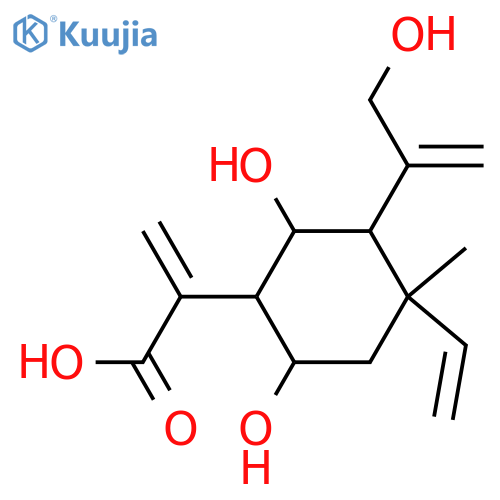 6,8,15-Trihydroxy-1,3,11(13)-elematrien-12-oic acid; (6α,8α)-form structure