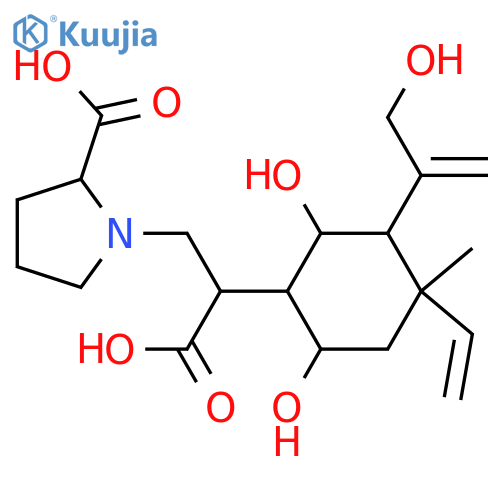 6,8,15-Trihydroxy-13-N-prolyl-1,3-elemadien-12-oic acid; (2'S,6α,8α,11R)-form structure