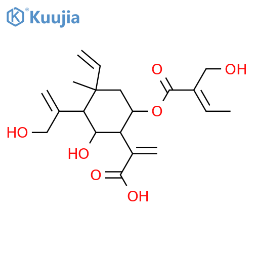 6,8,15-Trihydroxy-1,3,11(13)-elematrien-12-oic acid; (6α,8α)-form, 8-O-(2-Hydroxymethyl-2E-butenoyl) structure