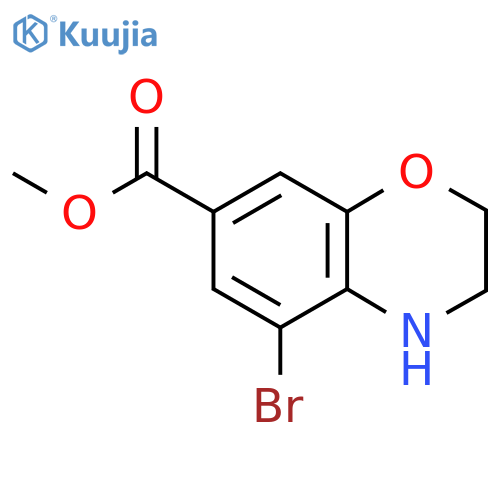 Methyl 5-bromo-3,4-dihydro-2H-benzo[b][1,4]oxazine-7-carboxylate structure