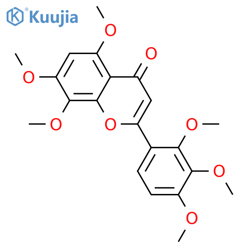 4H-1-Benzopyran-4-one, 5,7,8-trimethoxy-2-(2,3,4-trimethoxyphenyl)- structure