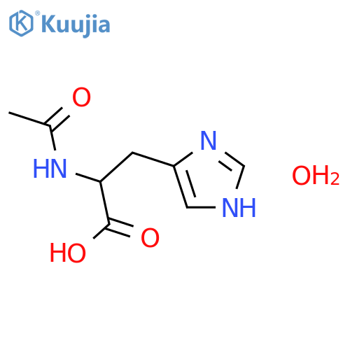 2-Acetamido-3-(1H-imidazol-4-yl)propanoic acid hydrate structure