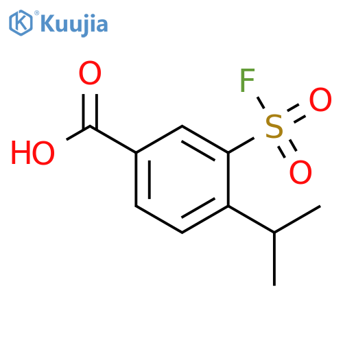 3-fluorosulfonyl-4-propan-2-ylbenzoic Acid structure