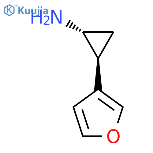 rac-(1R,2S)-2-(furan-3-yl)cyclopropan-1-amine structure